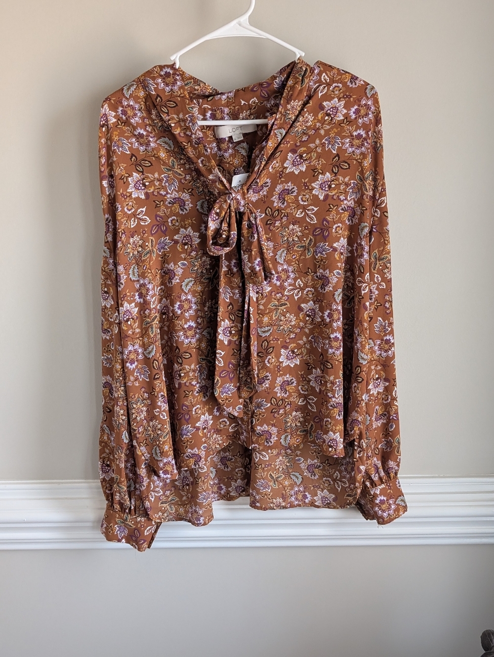Brown Floral Blouse